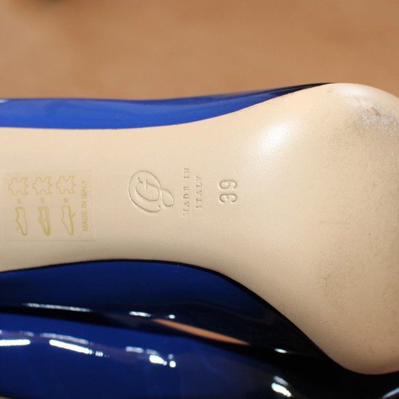 M. Gemi The Lustro 90mm Black & Blue Ombre Heels - Picture 9 of 9